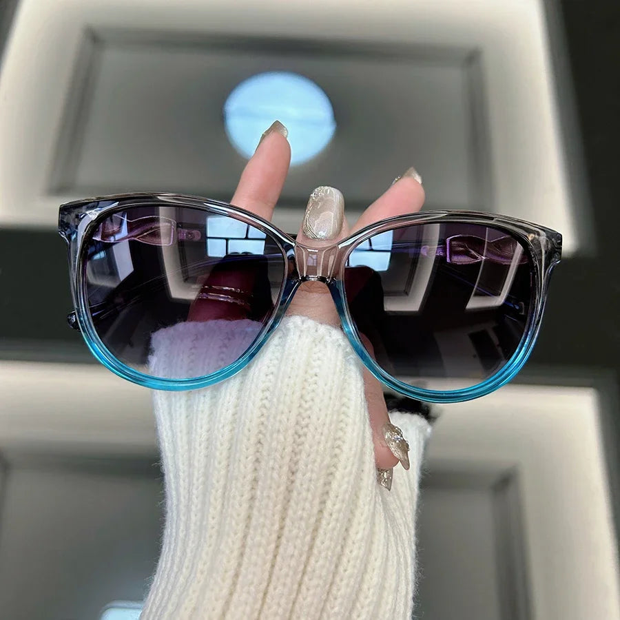 Gafas de sol retro tipo ojo de gato para mujer y hombre, estilo vintage de moda, gafas de sol de diseñador para hombre y mujer, lentes espejo ideales para viajes.