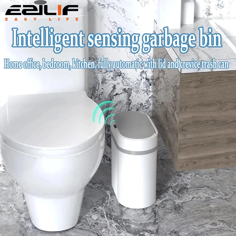 12 L kitchen stationery with double mode, smart stationery with induction sensor, water resistant, for living room and bathroom, intelligent automatic basura cube.